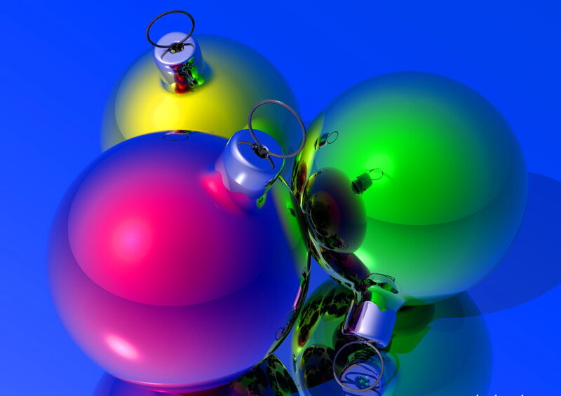Colorful Ornaments — Blue, Vibrant