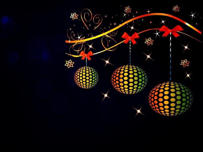 Colorful Ornaments Hanging — Black
