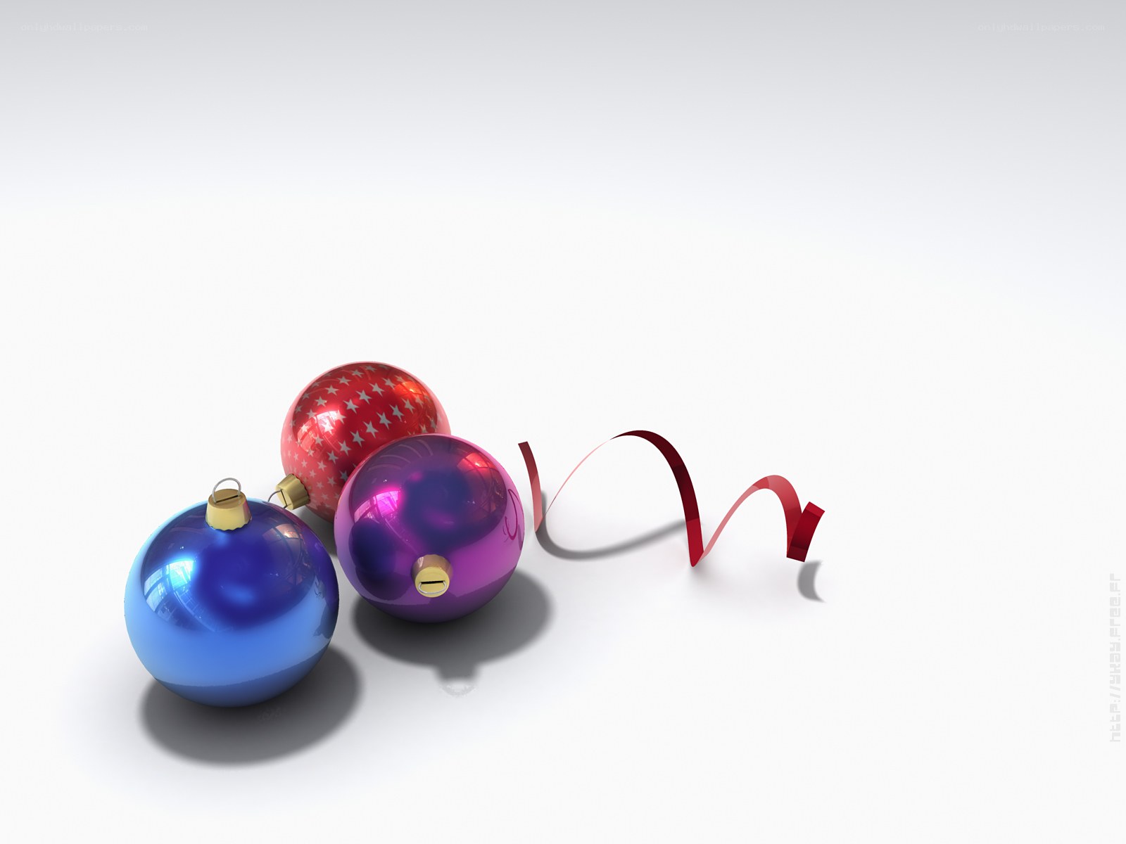 colorful ornaments on white