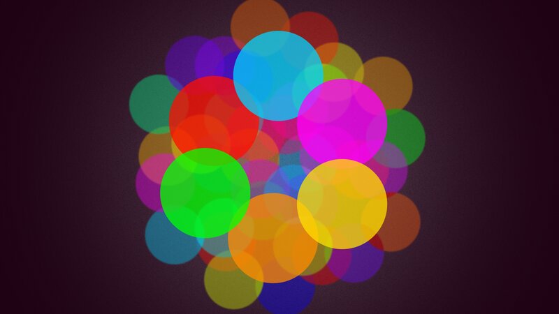 Colorful Overlapping Circles — Blue