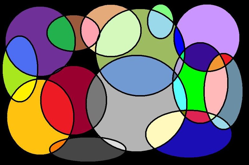 Colorful Overlapping Circles — Purple