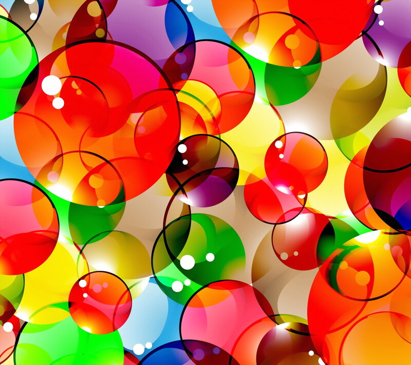 Colorful Overlapping Circles — Red