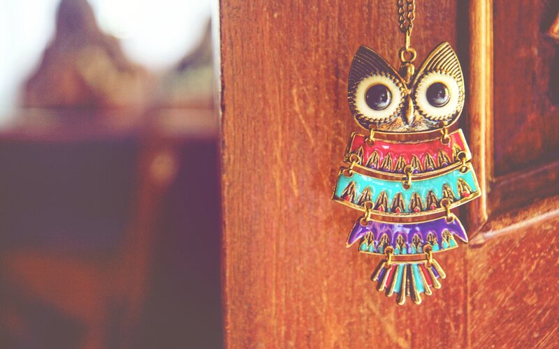 Colorful Owl Pendant