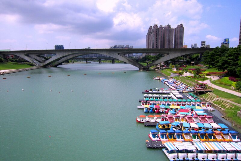 Colorful Paddle Boats — Green