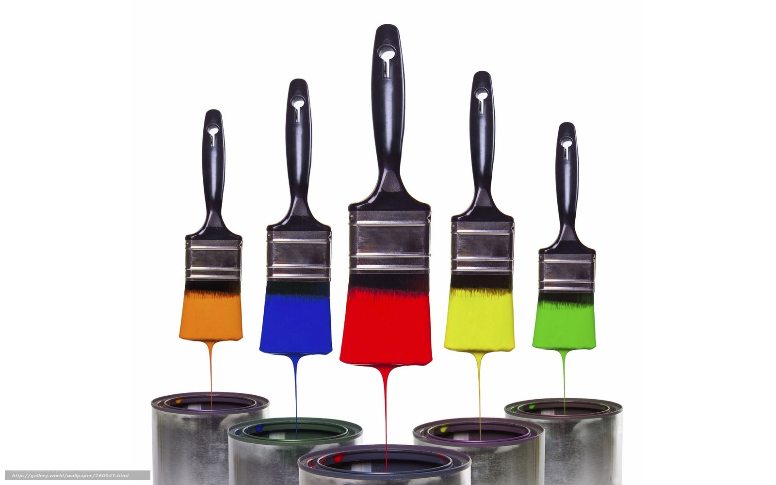 Colorful paint brushes