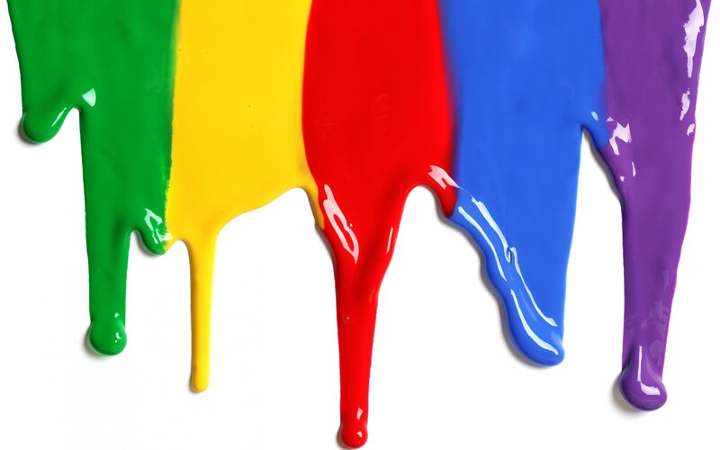 colorful paint dripping