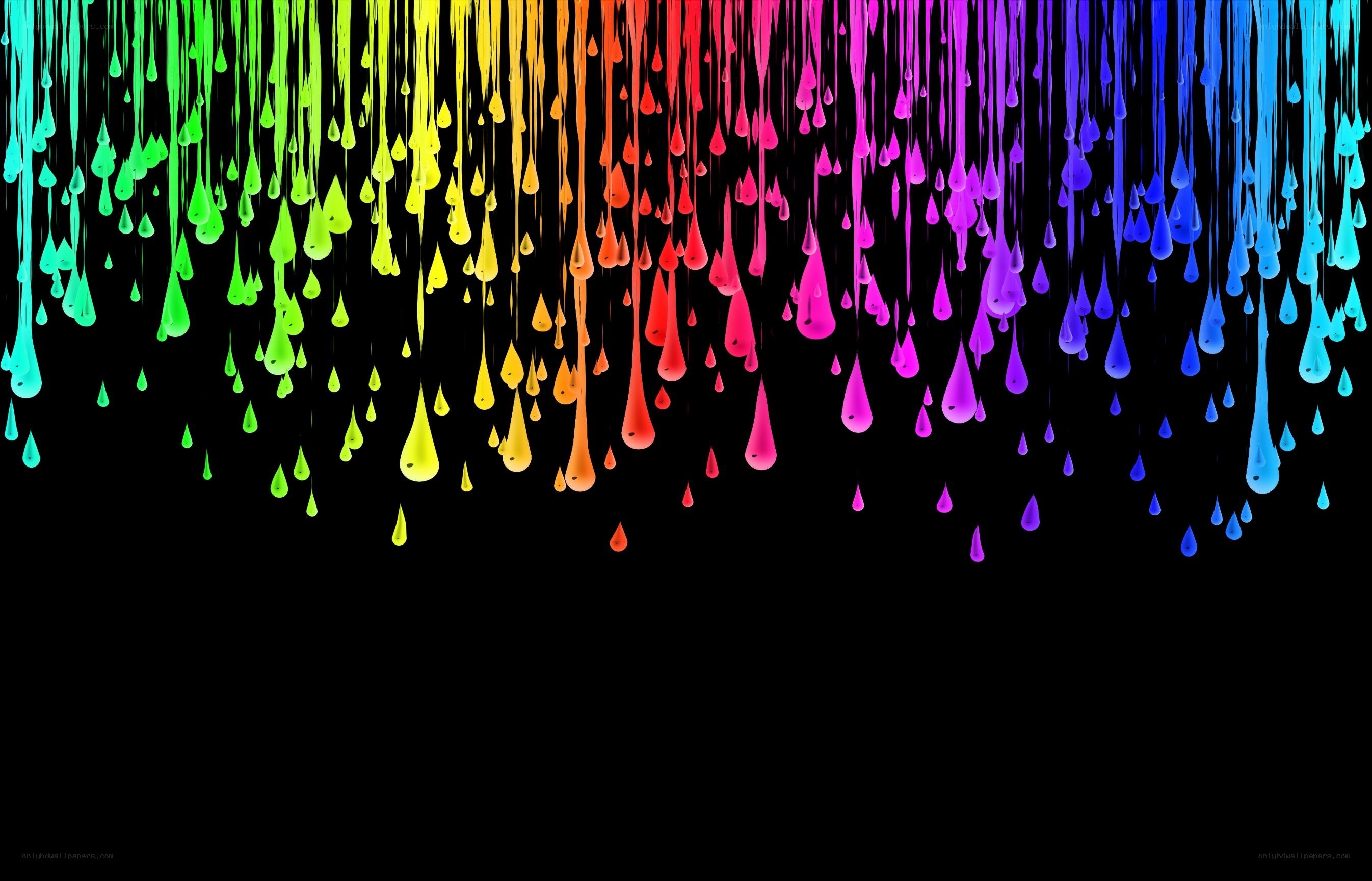 colorful paint drips