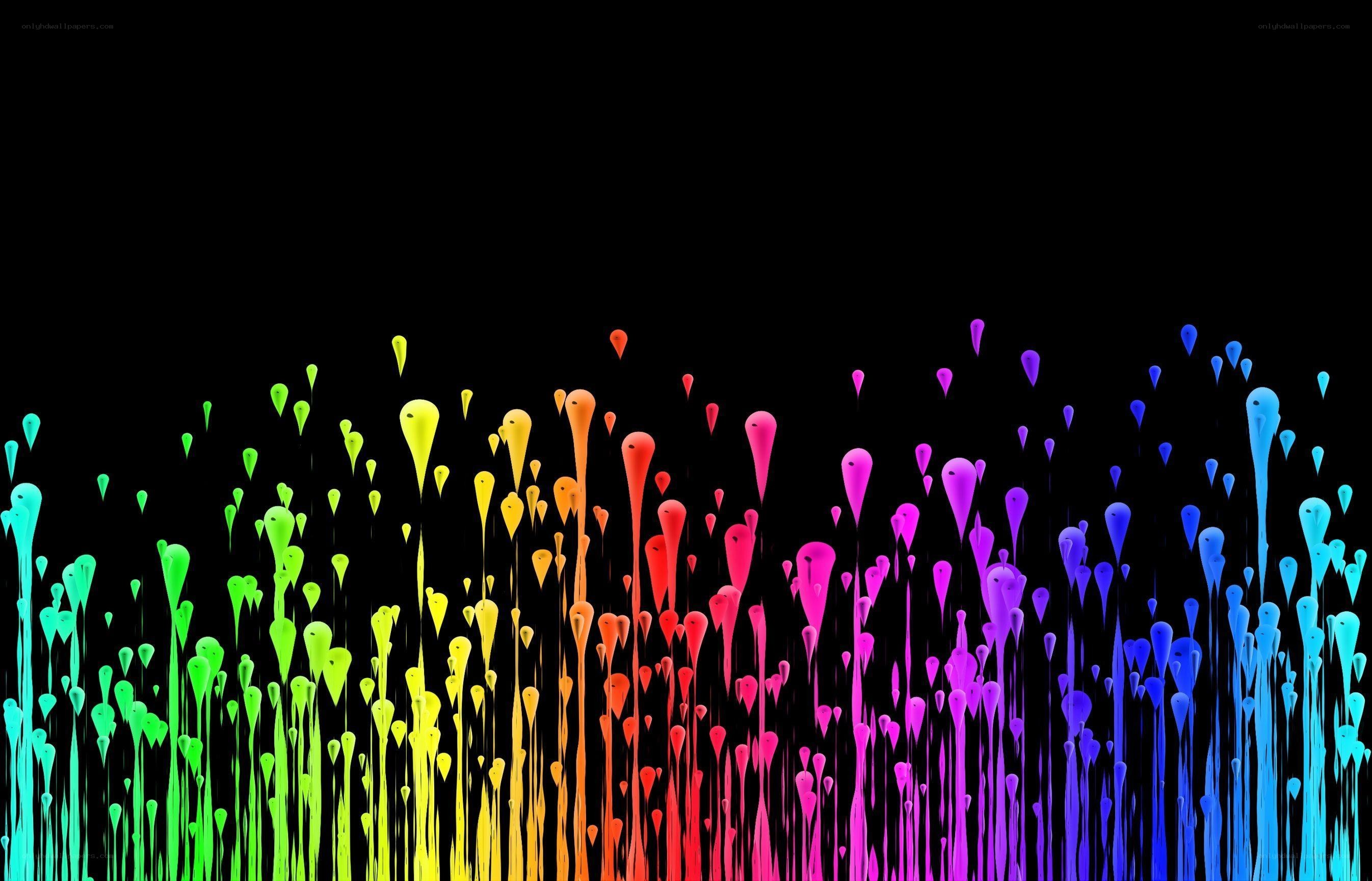 colorful paint drips