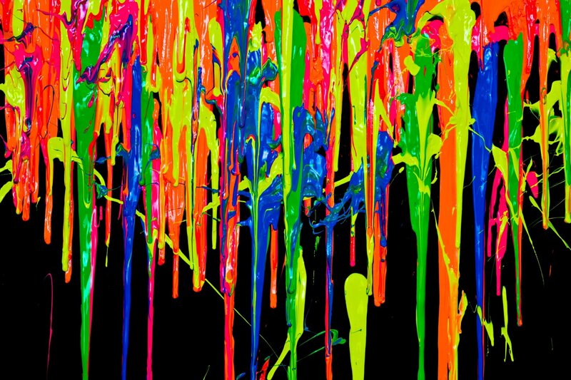 Colorful Paint Drips — Blue