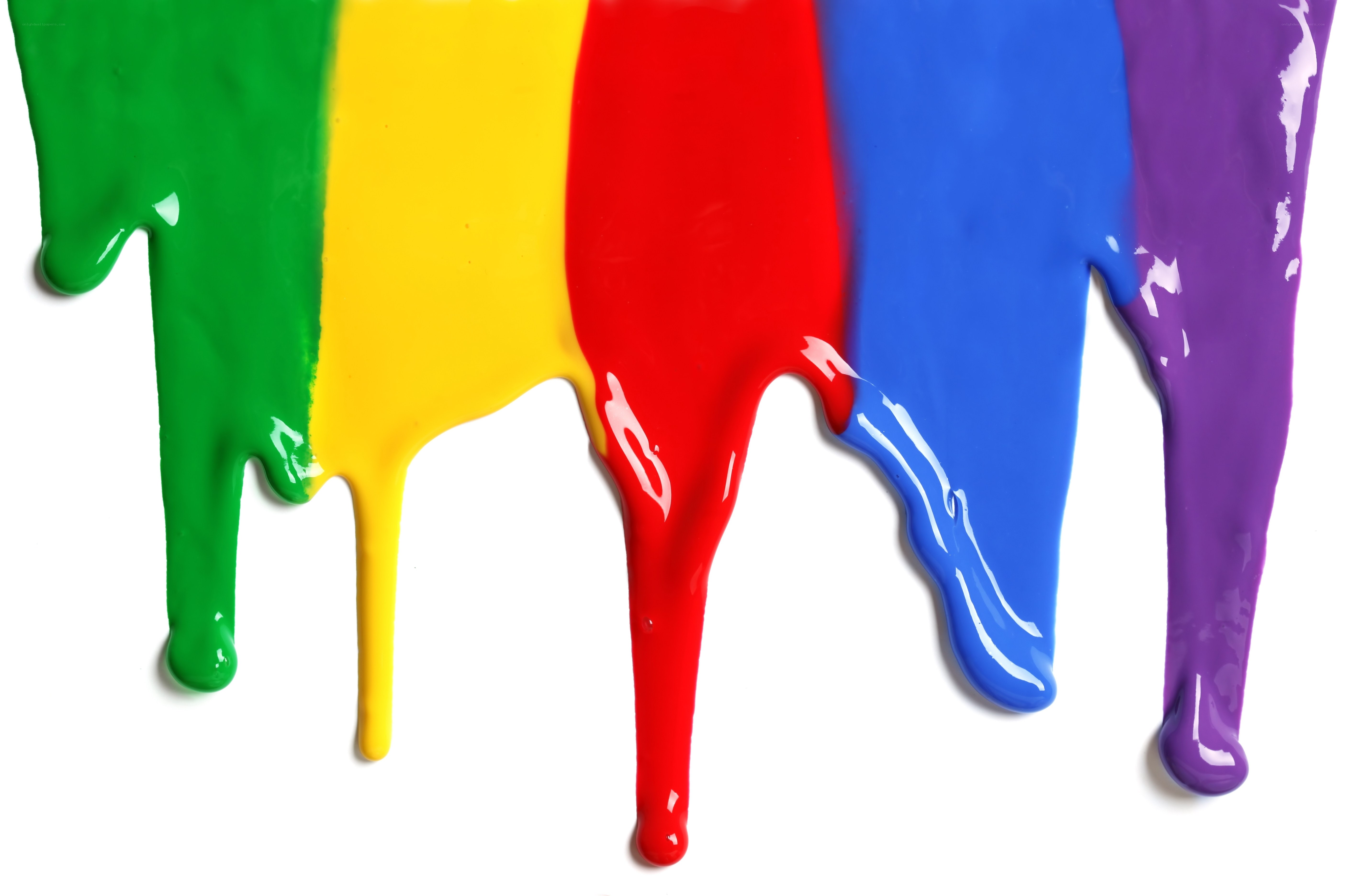 colorful paint drips