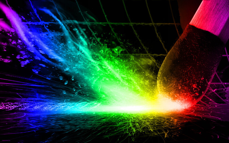 colorful paint explosion