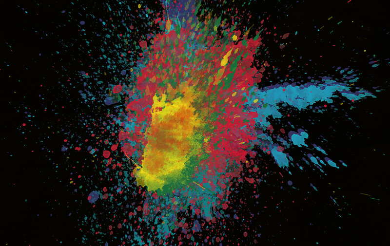 colorful paint explosion