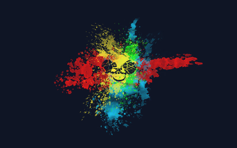colorful paint explosion art