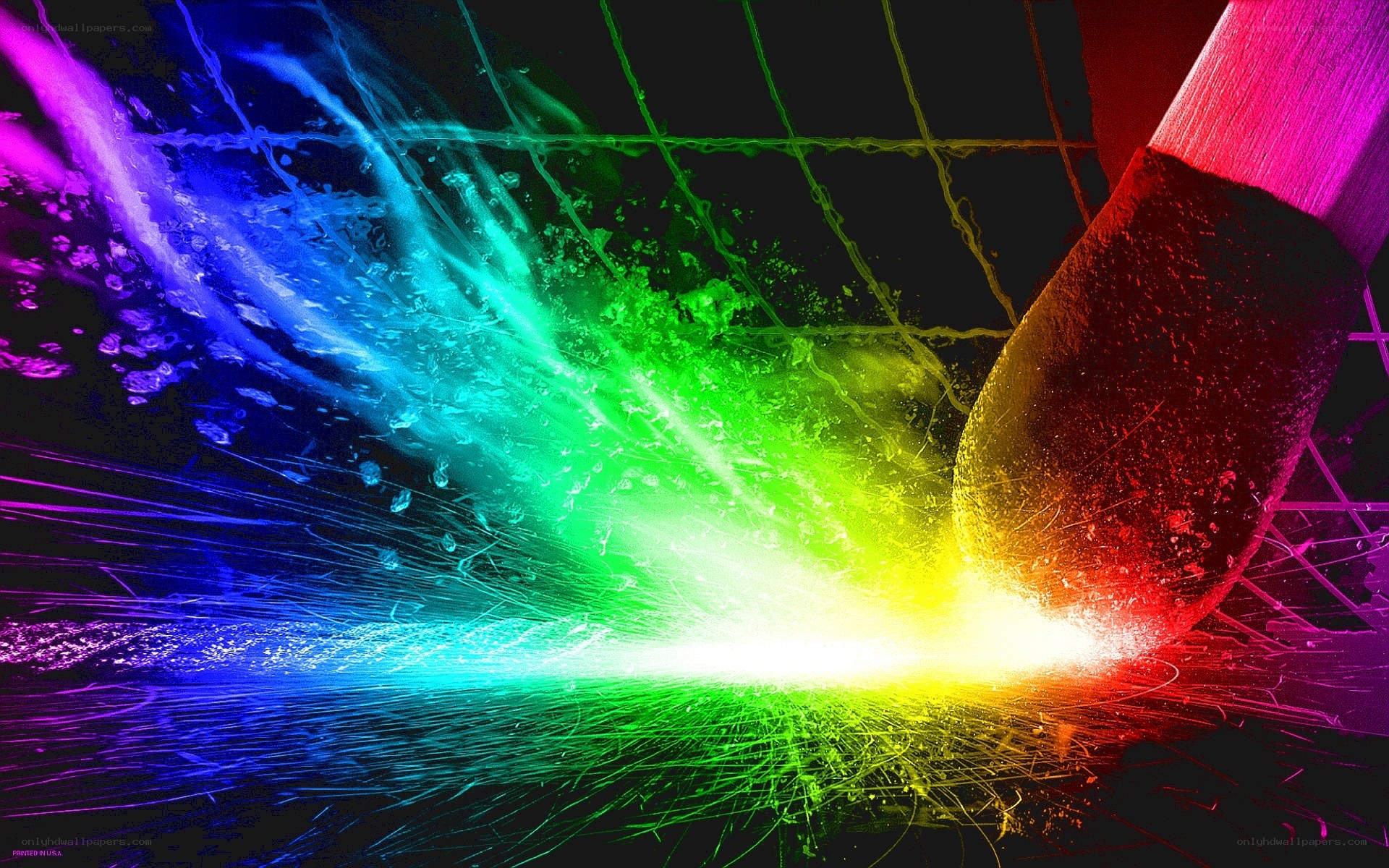 Colorful paint explosion