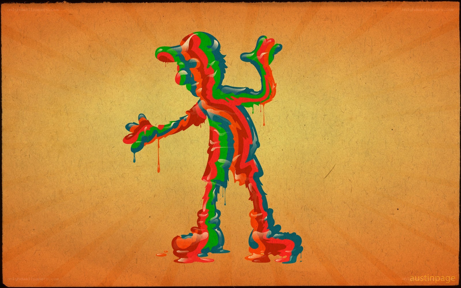 Colorful paint figure