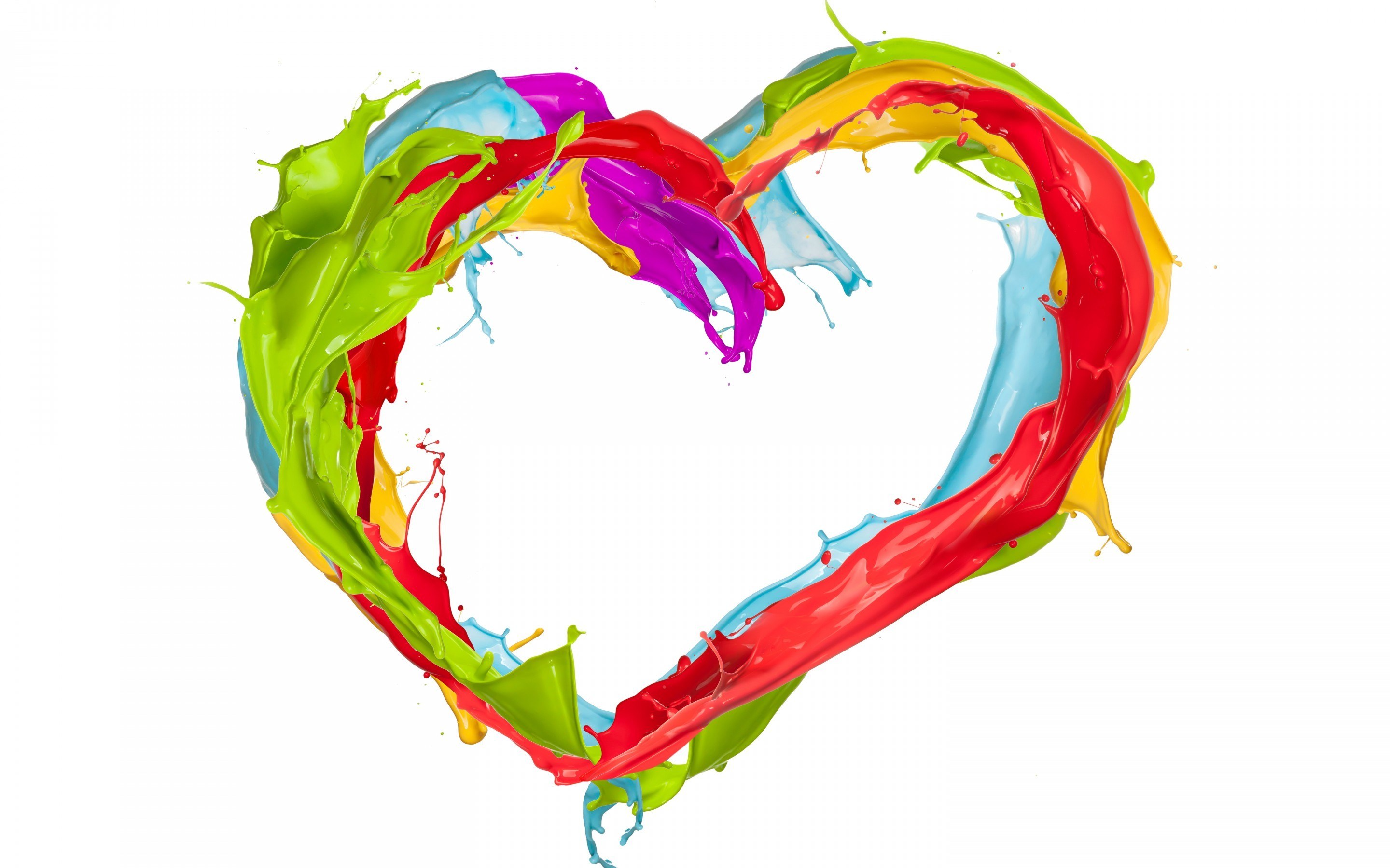 colorful paint heart