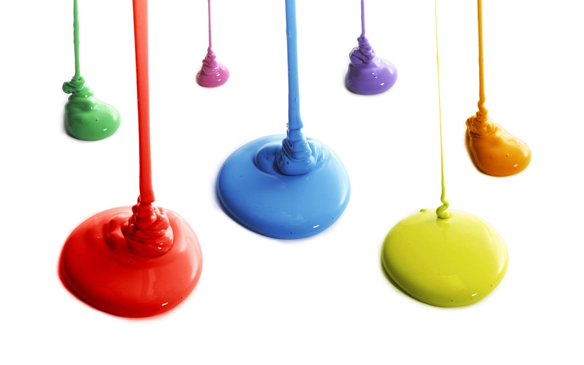 colorful paint pouring