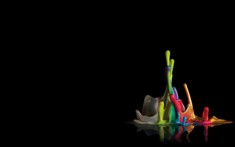 Colorful Paint Splash — Black, Dramatic