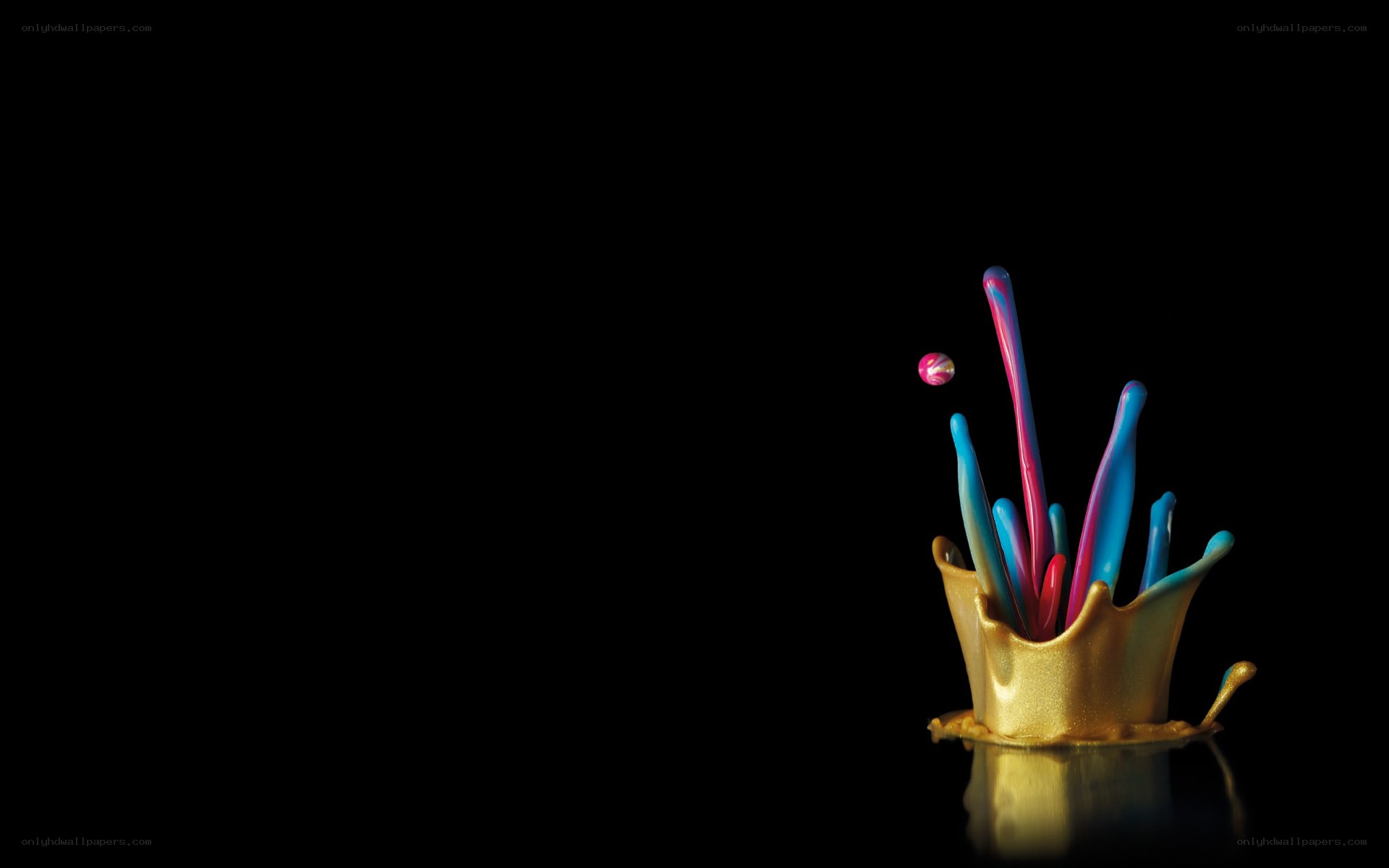 Colorful paint splash crown