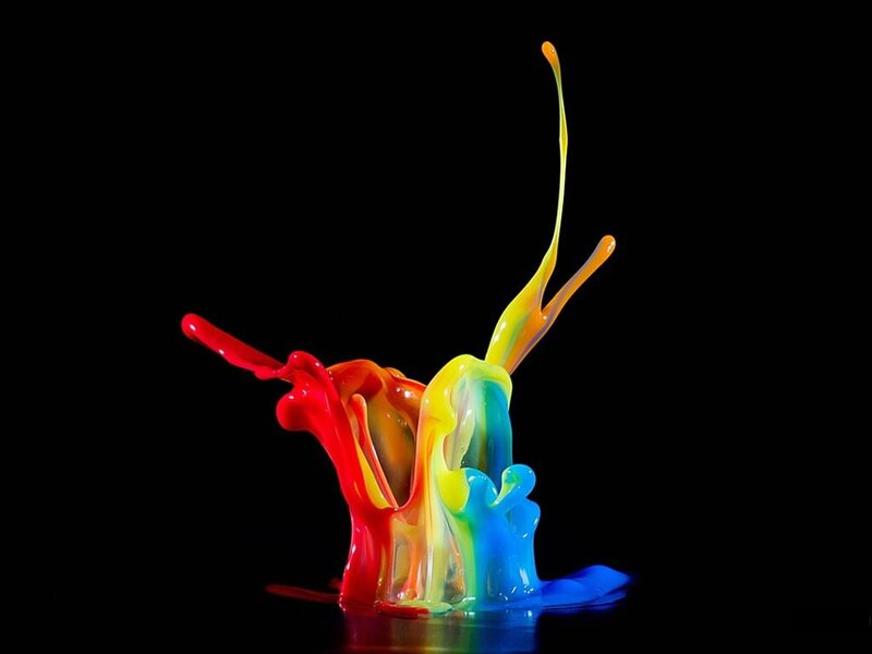 Colorful Paint Splash — Red, Dramatic