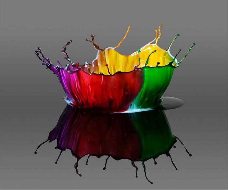 Colorful Paint Splash — Red, Dynamic