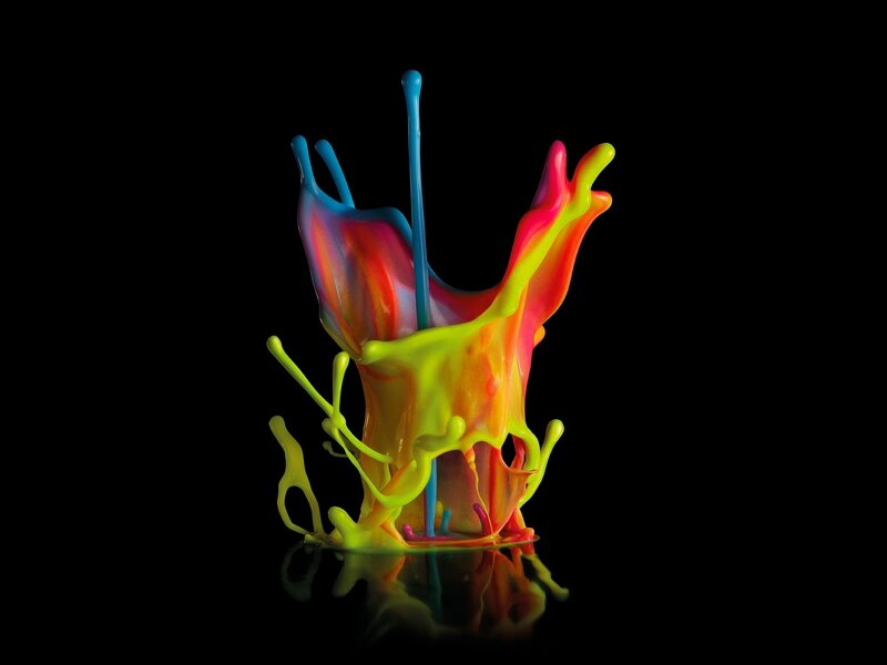 Colorful Paint Splash — Yellow, Dramatic