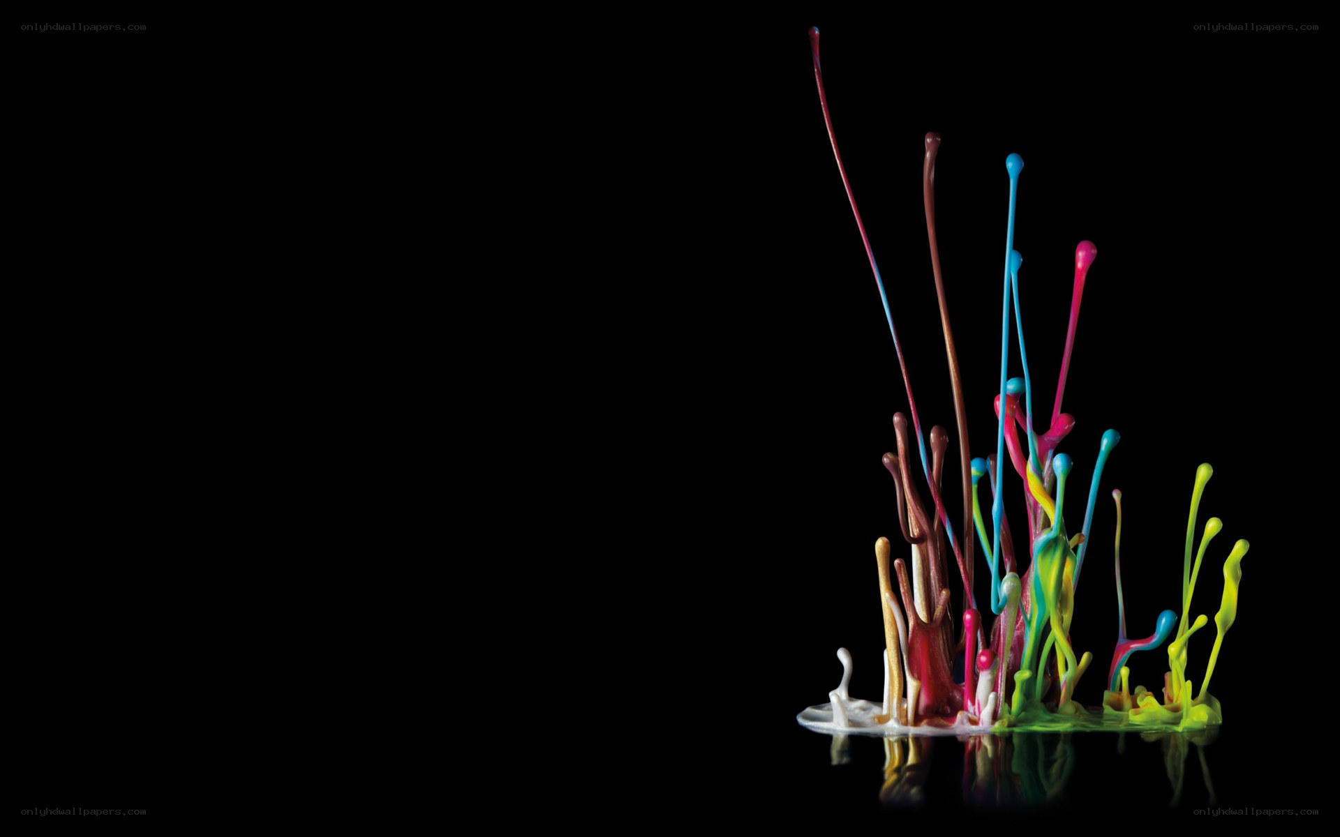 Colorful paint splashes