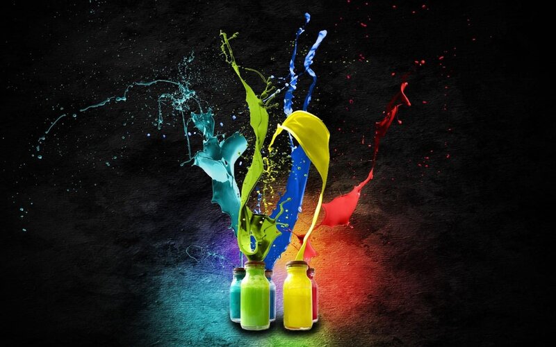 Colorful Paint Splashes — Dynamic