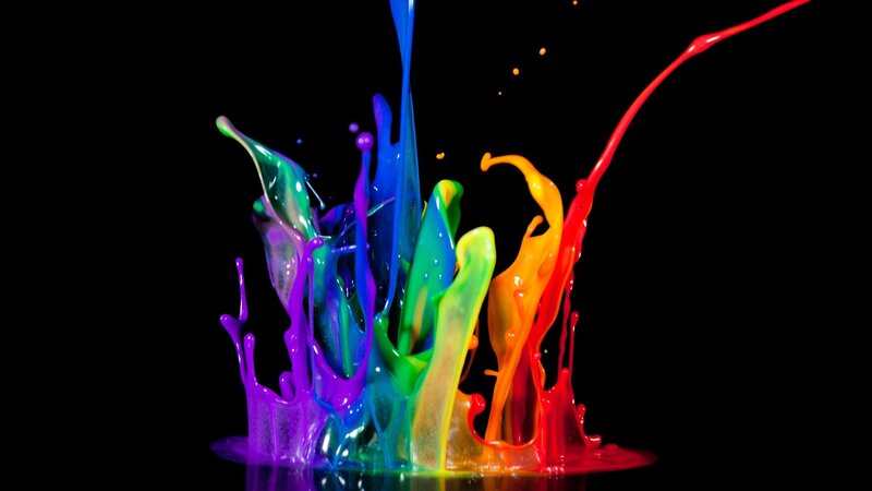 Colorful Paint Splashes — Rainbow
