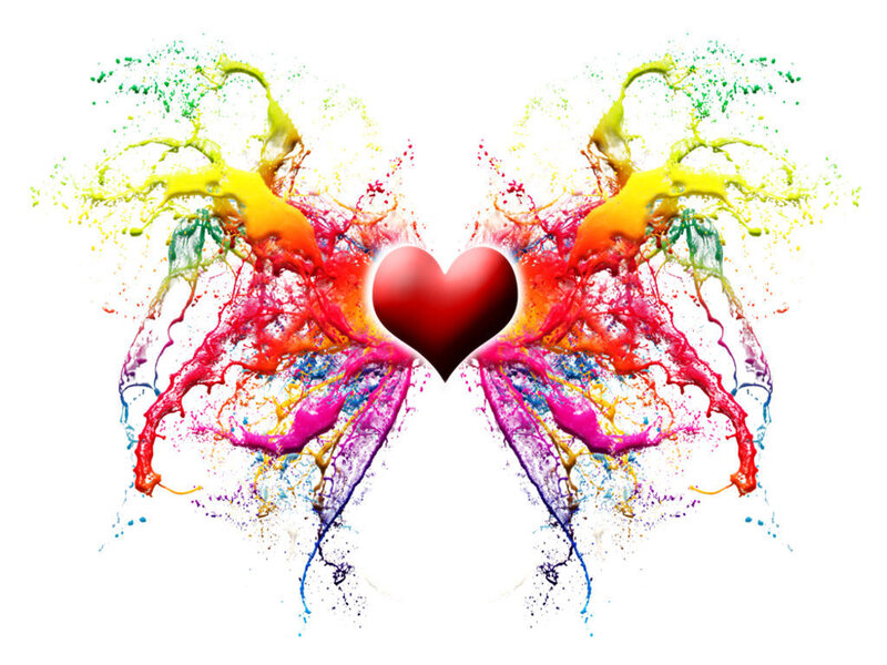 Colorful Paint Splashes — Red, Vibrant