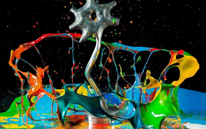 Colorful Paint Splashing — Blue
