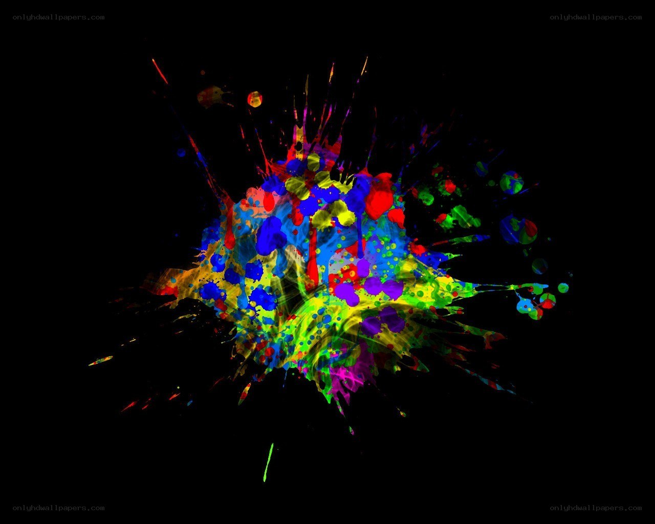 colorful paint splatter