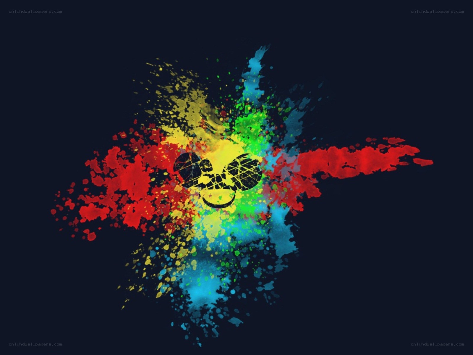 colorful paint splatter art