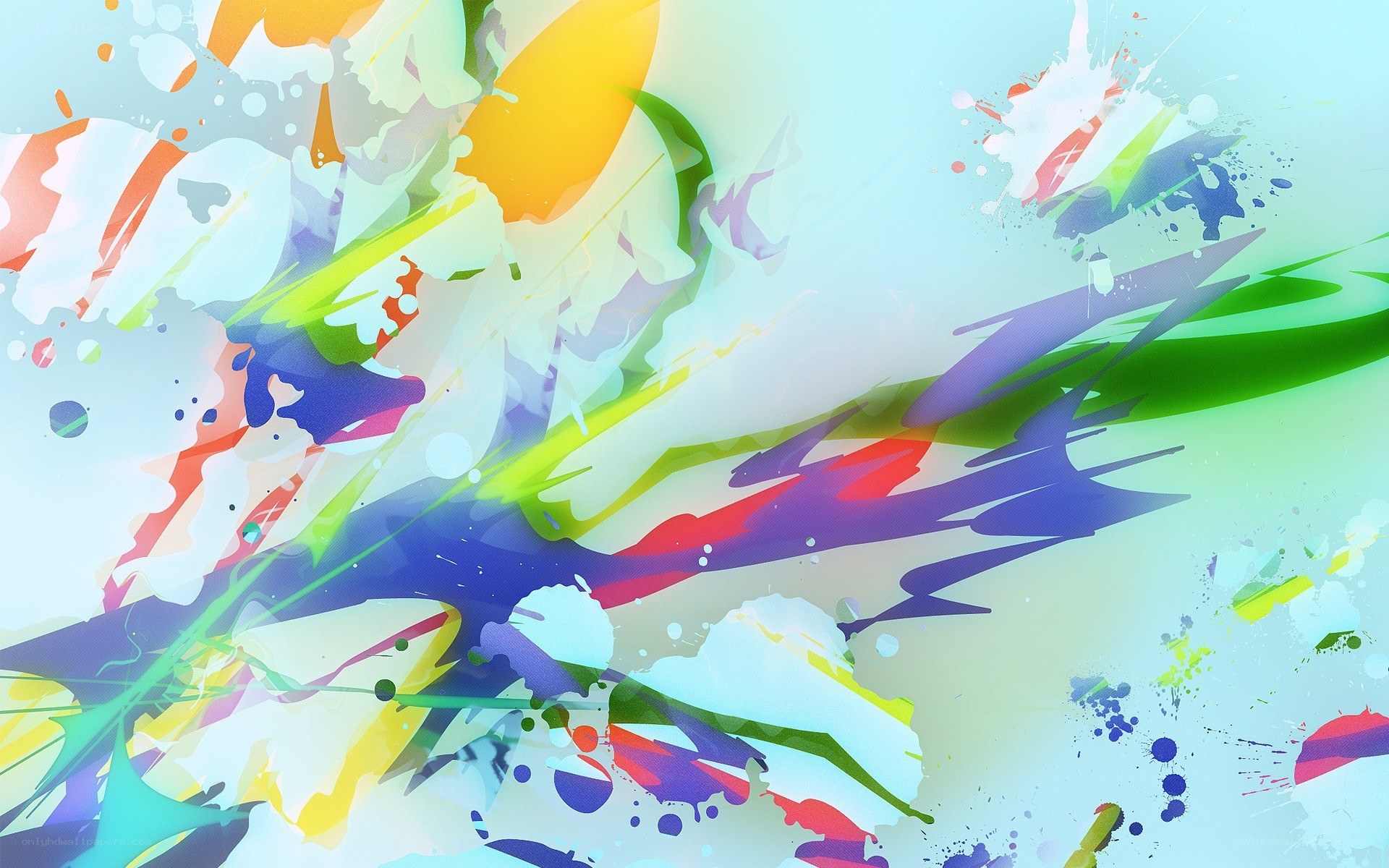 colorful paint splatter art