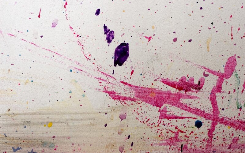 colorful paint splatter art