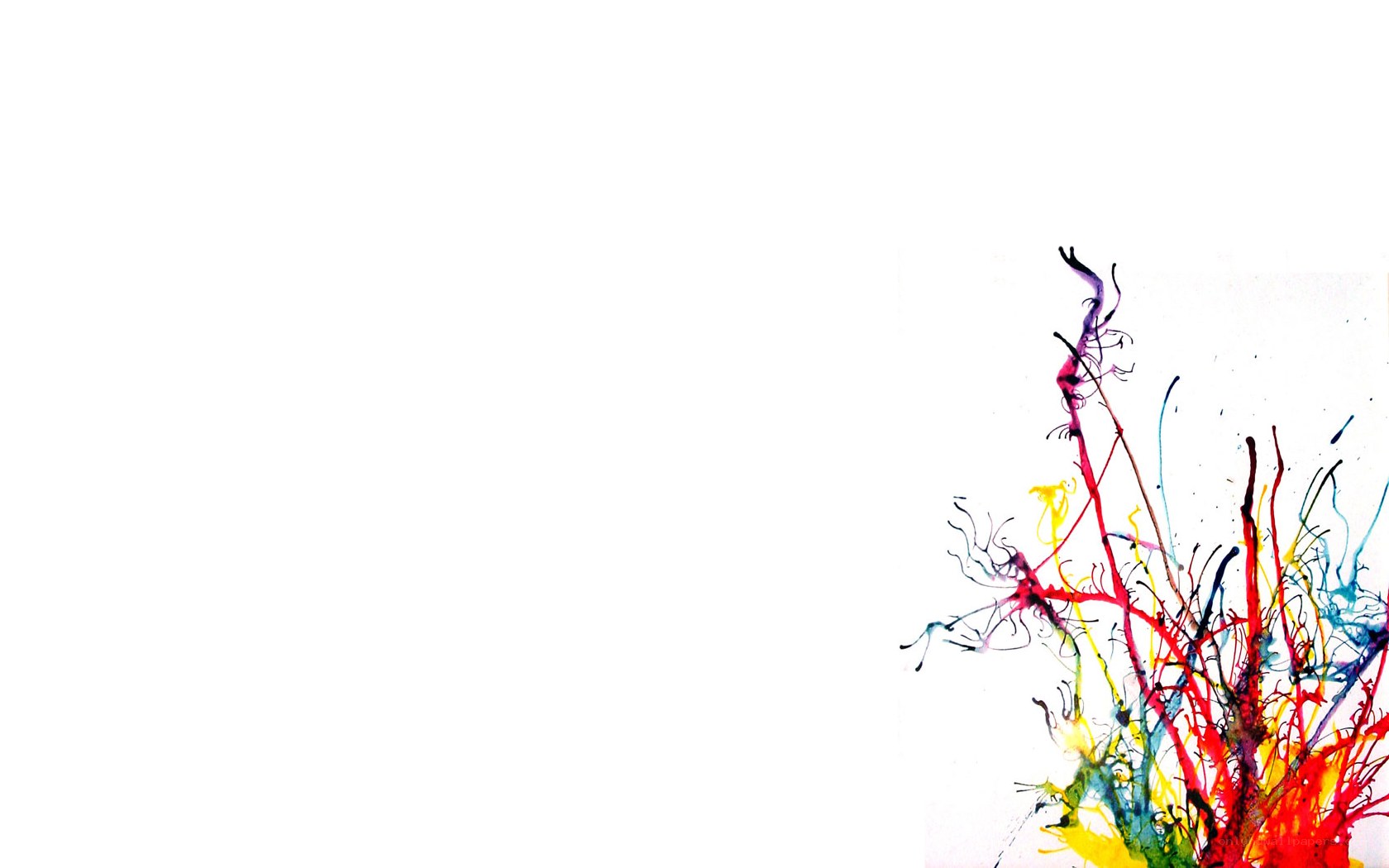 colorful paint splatter art