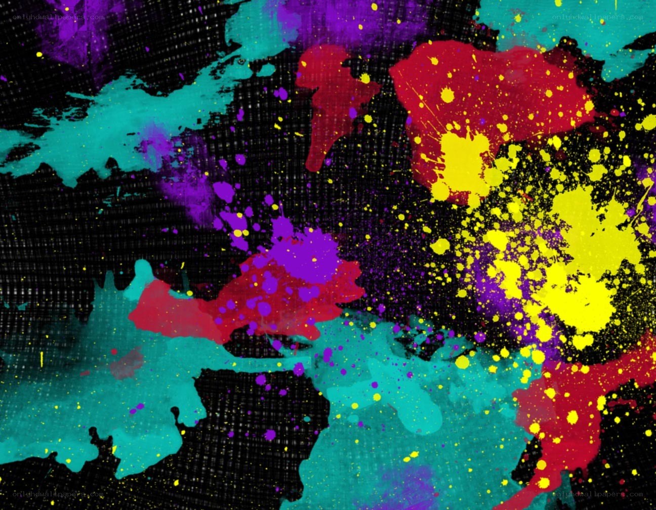 colorful paint splatter art