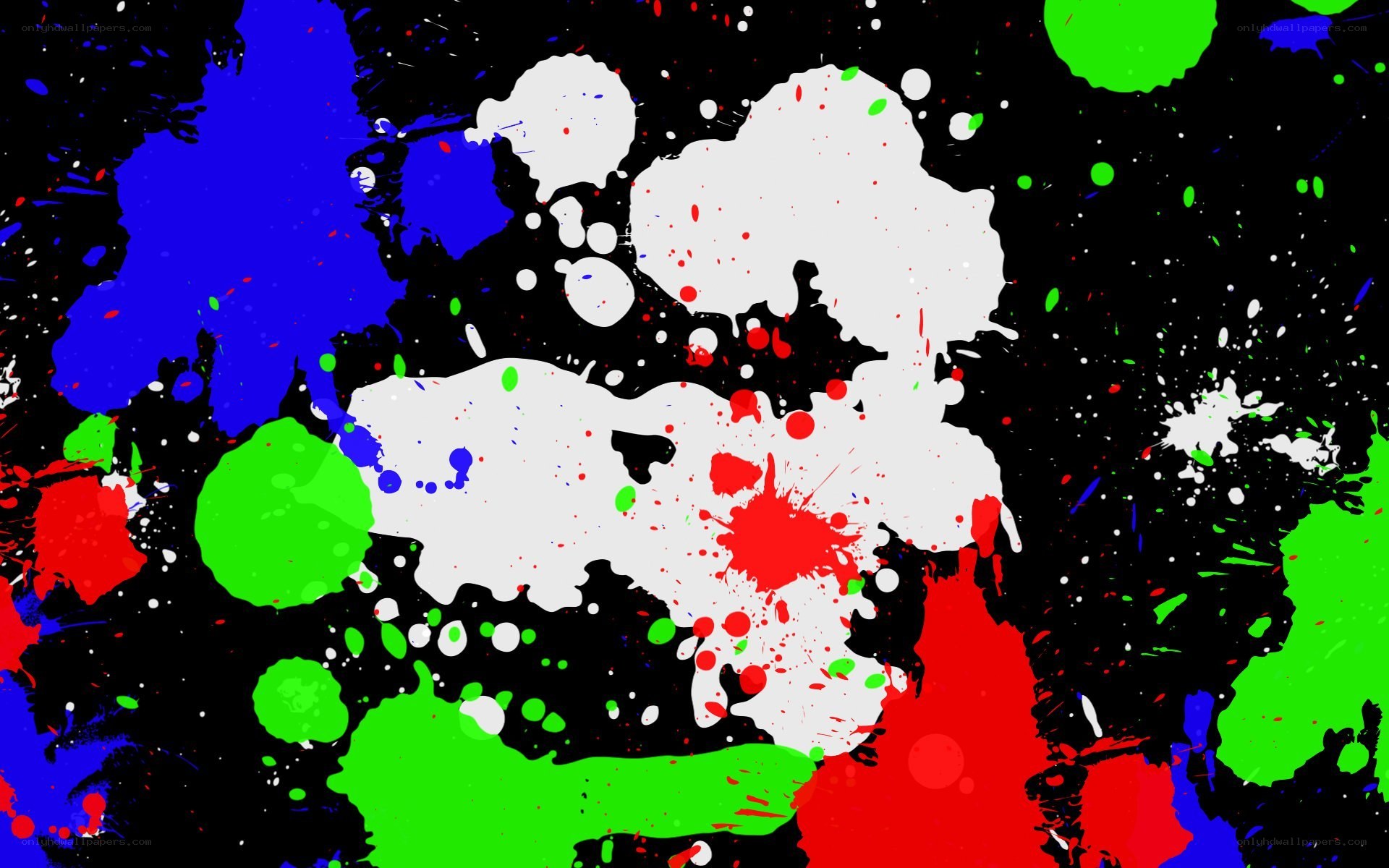 colorful paint splatter art