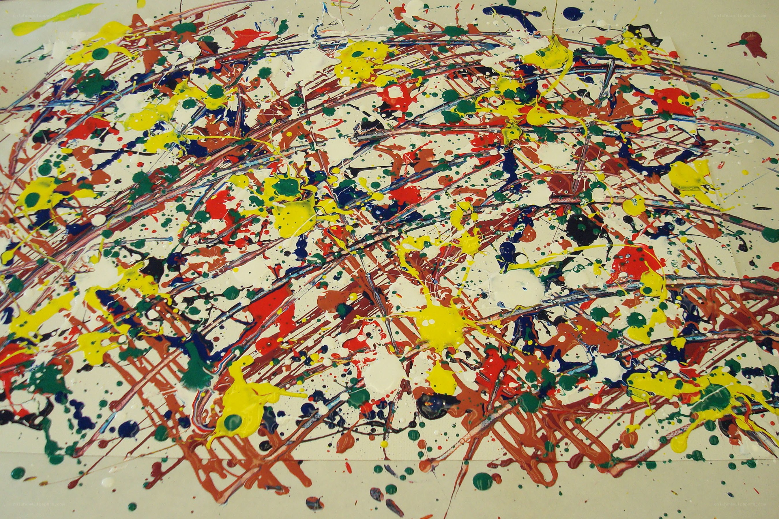 colorful paint splatter art