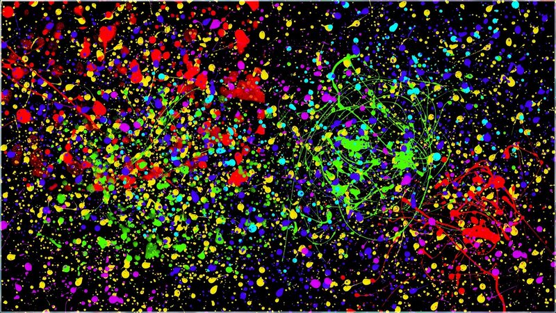 colorful paint splatter art