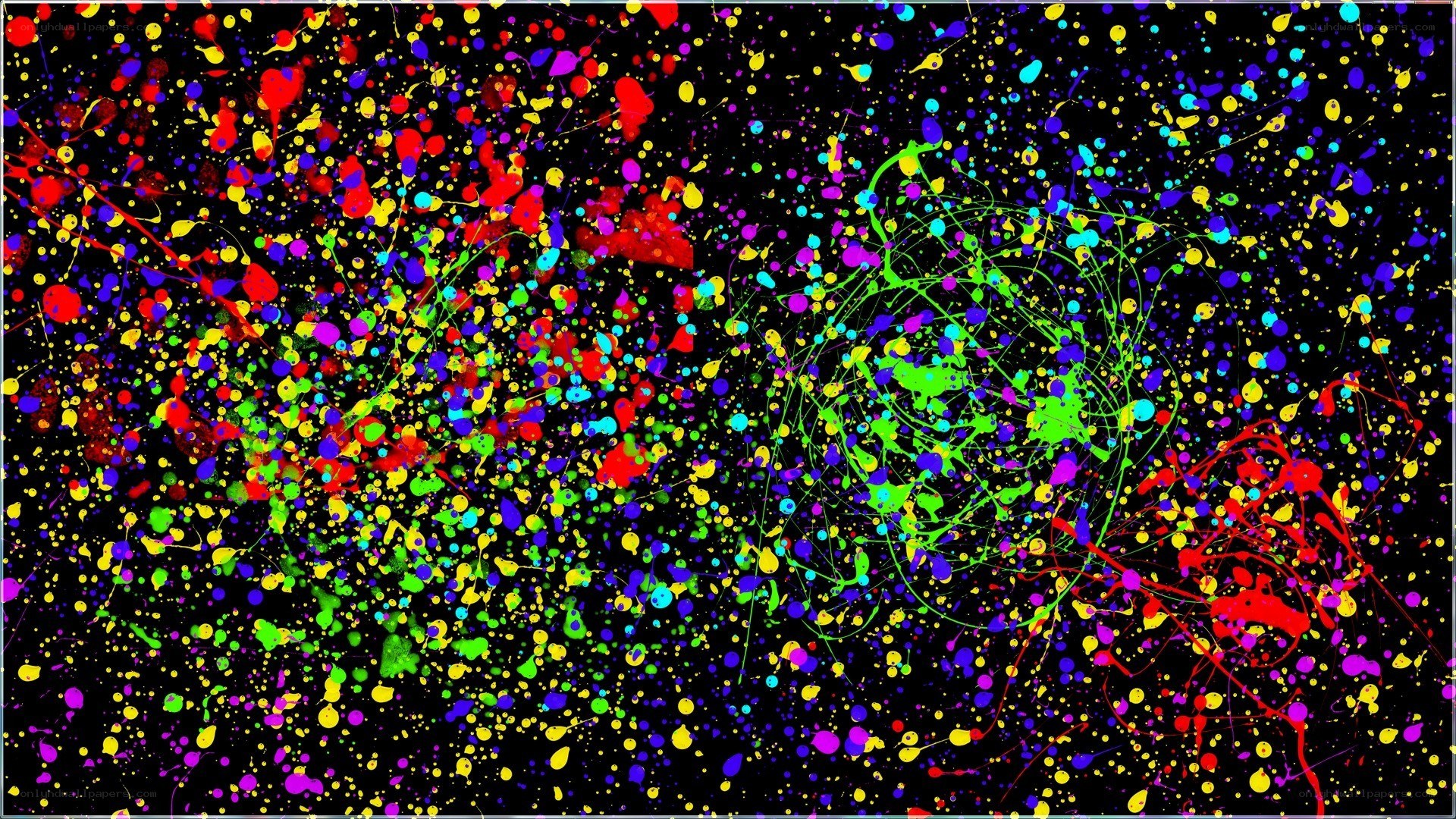 colorful paint splatter art