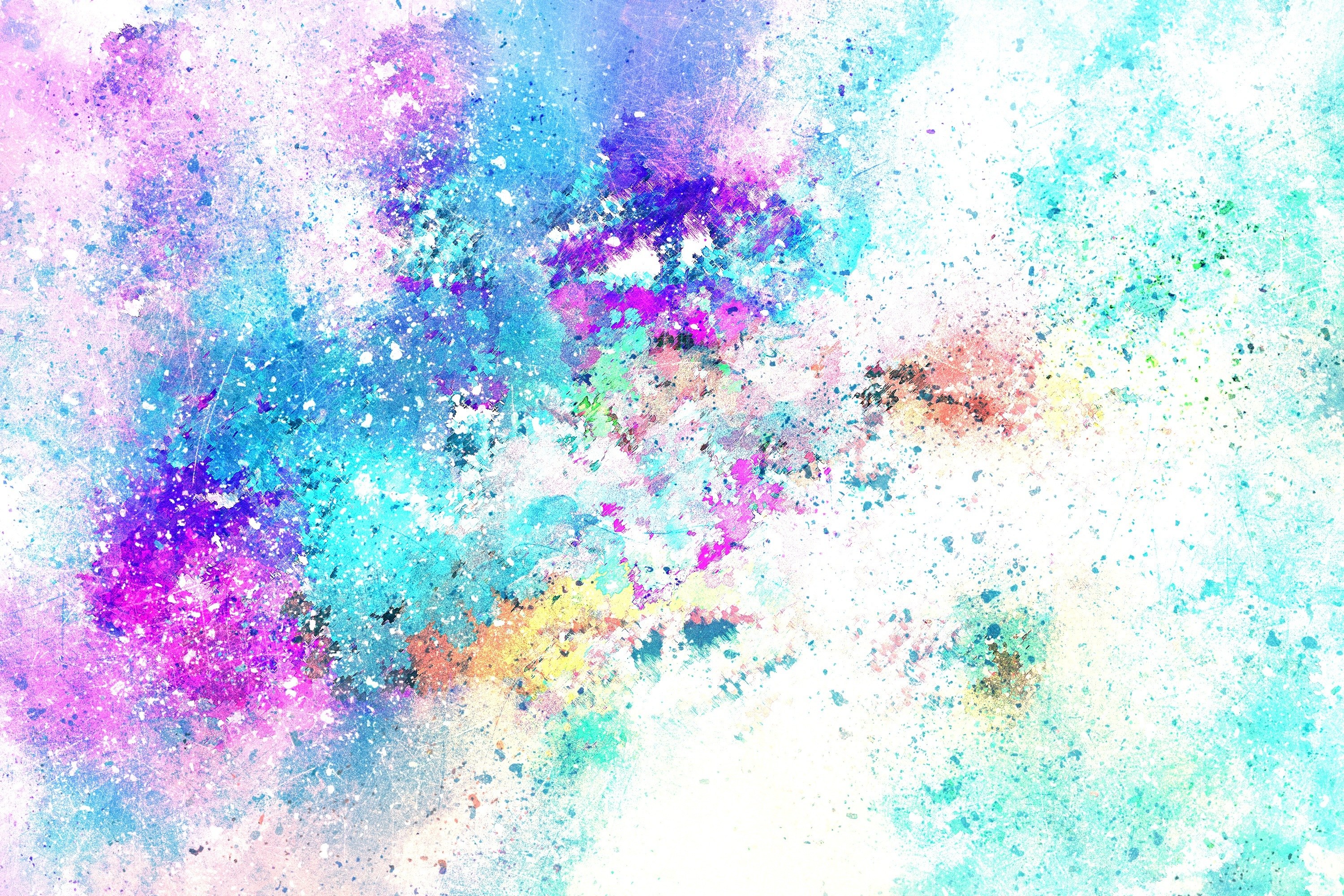 colorful paint splatter art