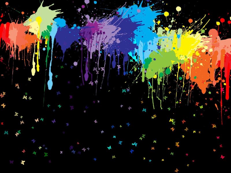 colorful paint splatter art