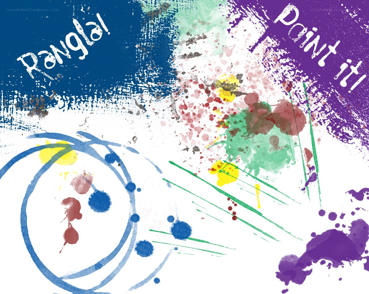 colorful paint splatter art