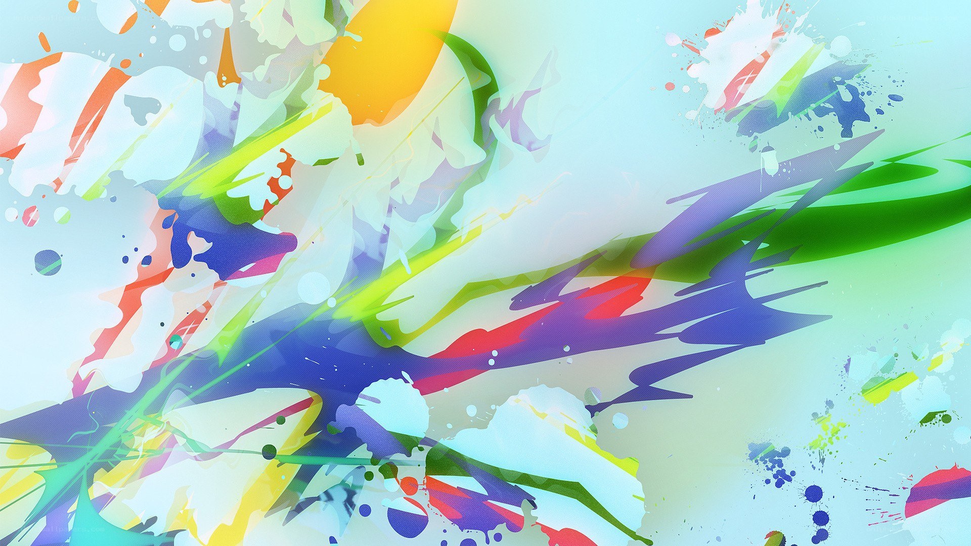 colorful paint splatter art