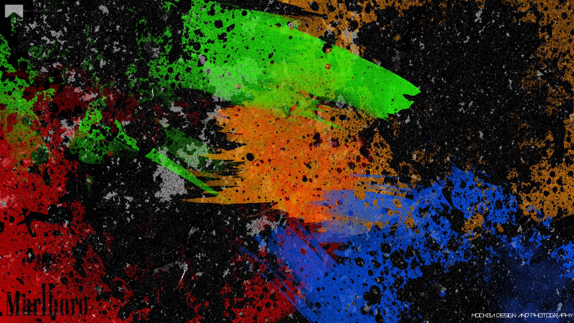 colorful paint splatter art