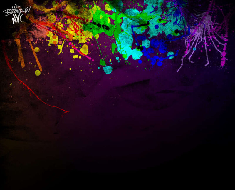colorful paint splatter art