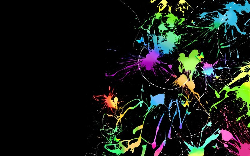colorful paint splatter art