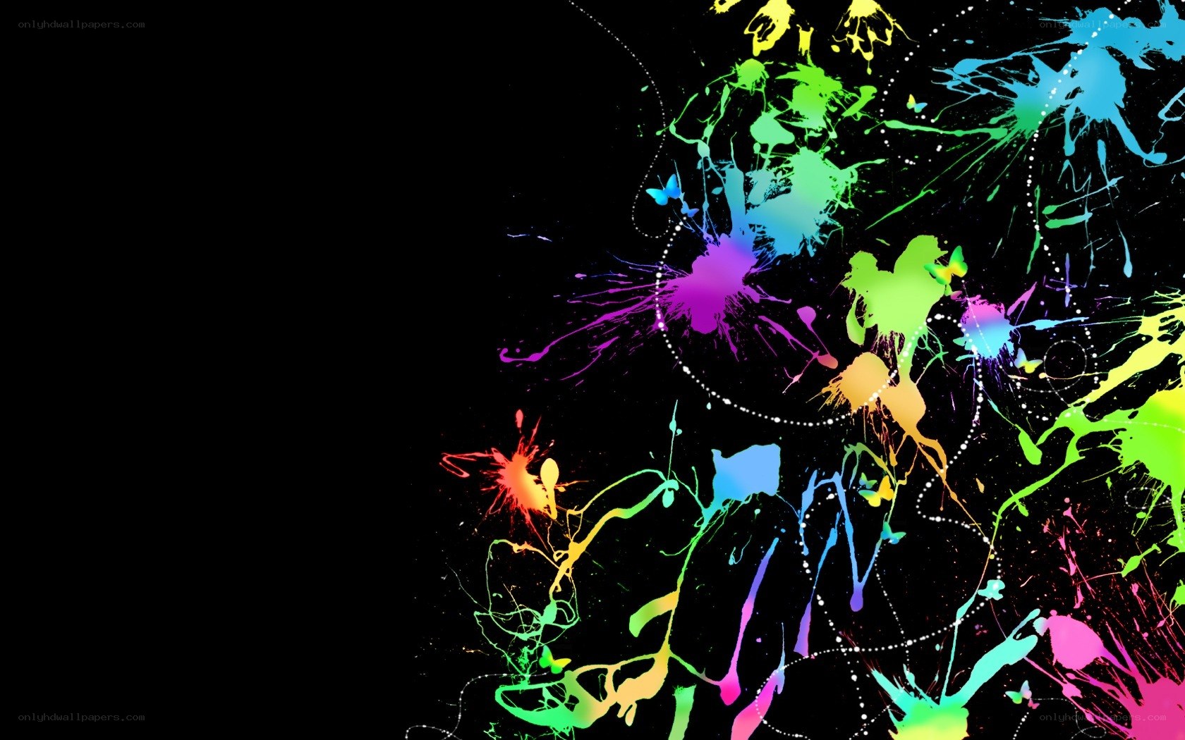 colorful paint splatter art
