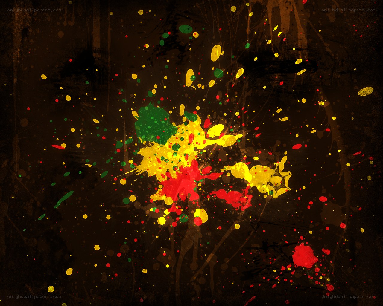 colorful paint splatter art